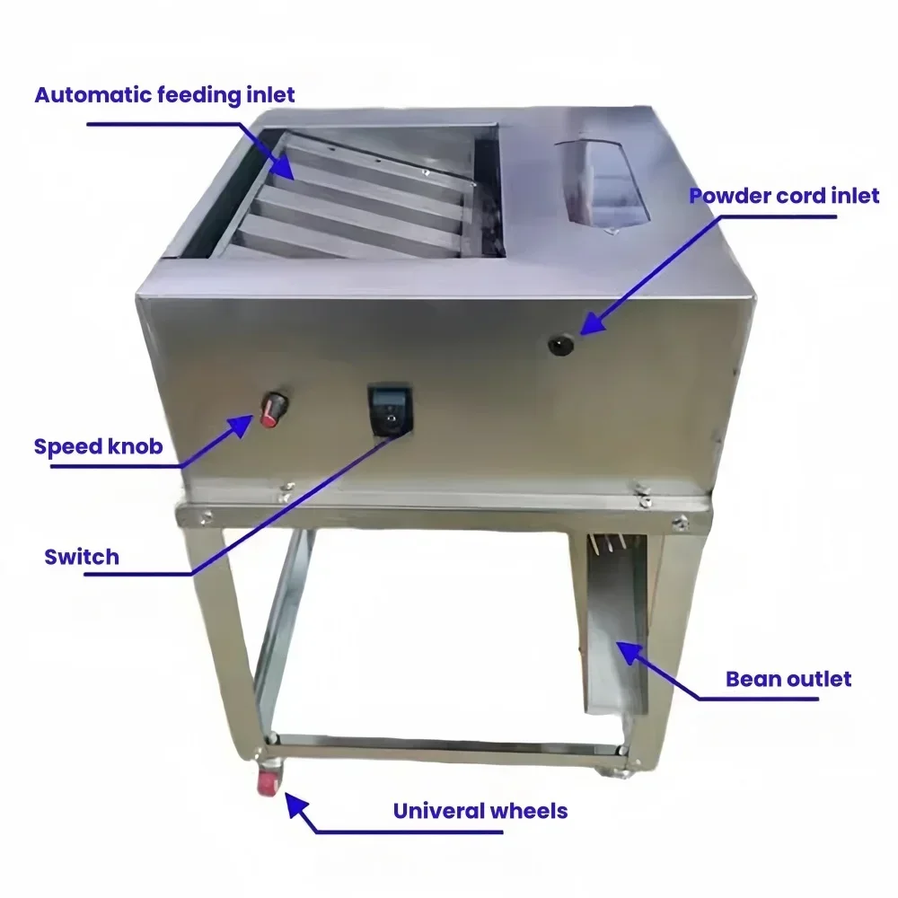 مقشرة ادامامي شبه أوتوماتيكية تقشير فول الصويا الأخضر آلة إزالة قشرة البازلاء #6