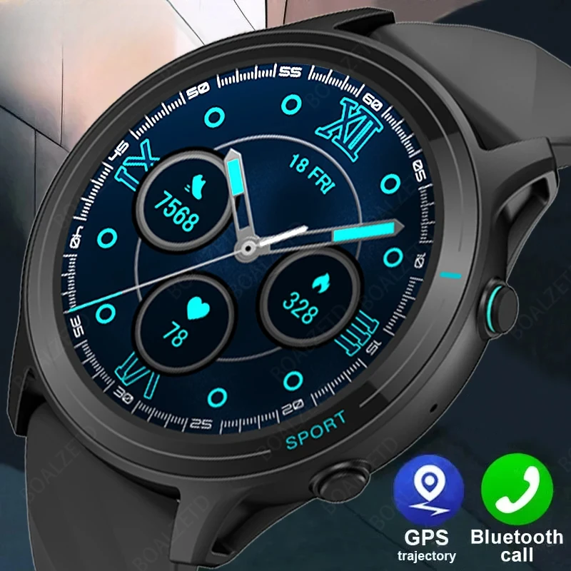 Unisex GPS Smart Watch - Heart Rate Monitoring, Bluetooth Call, IP68 Waterproof for Fitness & Sports