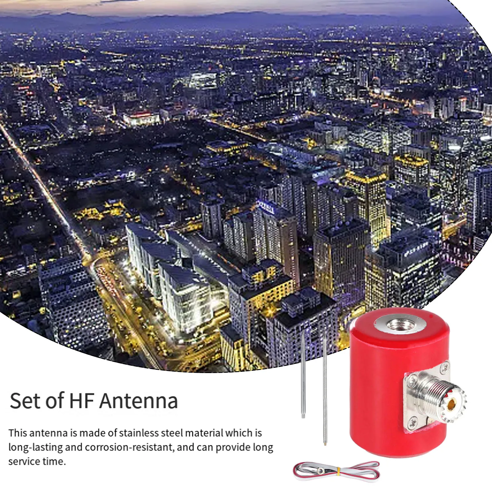 

1/4 Wavelength Antenna 14M-30MHz Antenna Efficient At 14.270mHz Long-lasting Field Operations For Radio Hobbyists