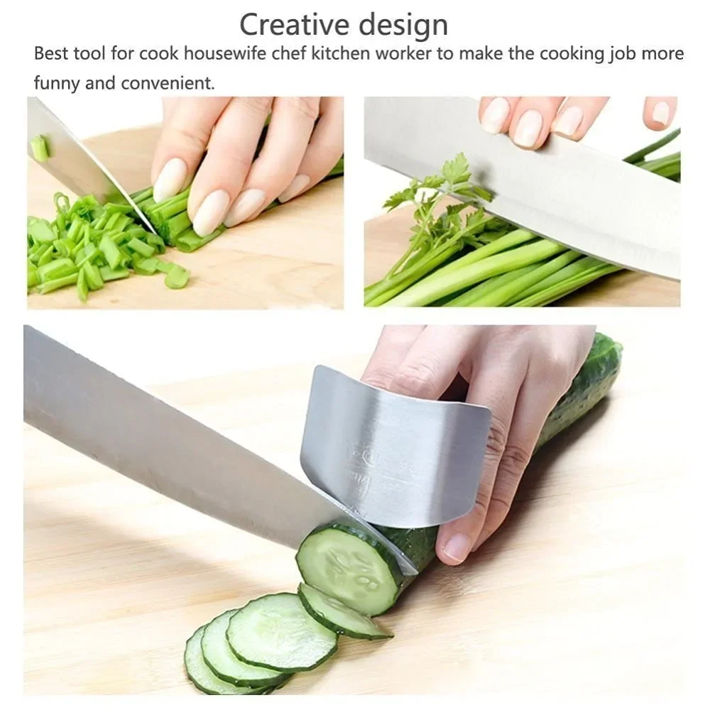 Stainless Steel Finger Guards for Cutting, Hand Protector Finger Protector Avoid Injury, Safe Chopping Tools