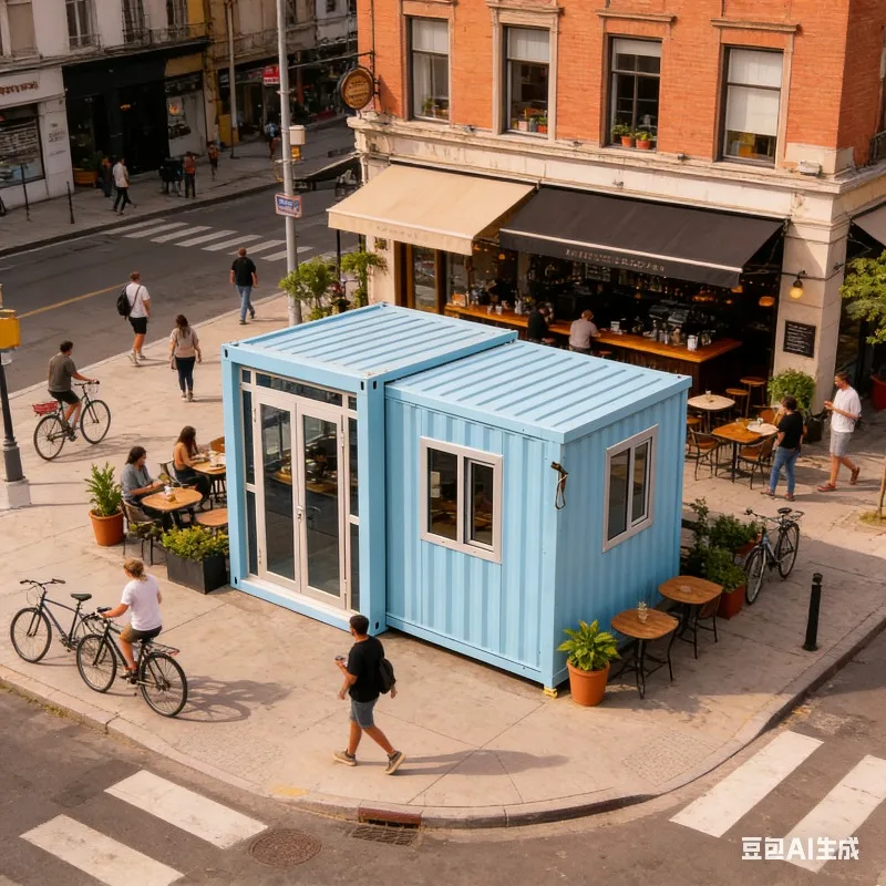 Movable Prefabricated Container House with Breathable Steel Construction for Supermarket Use