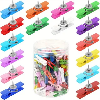 20Pcs Per Box Multi-Purpose Non-Slip Steel Bulldog Clips With Candy Color Handles Durable Storage Clamps For Craft School Office