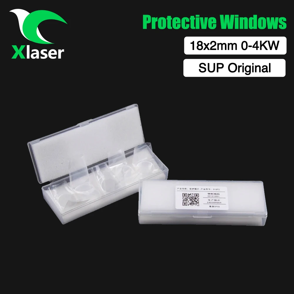 XLaser 100Pcs/Lot Laser Welding Lens Hand-Held Protective Window Lens 18x2mm For CQWY Sup20 WSX Fiber Laser Welding Head 0-4KW