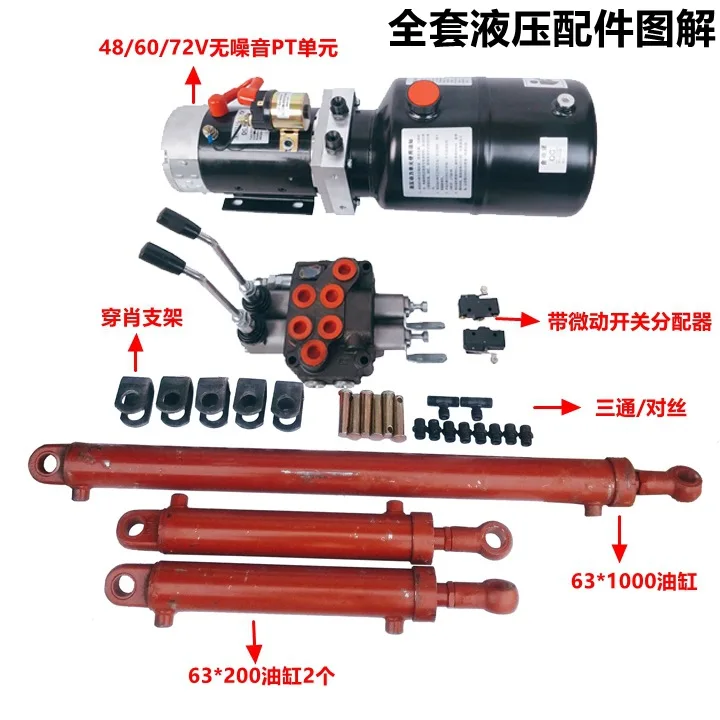 48v60v72v Noisy Motor Oil Pump Unit Modification of Electric Forklift Lifting Truck Cylinder Distributor