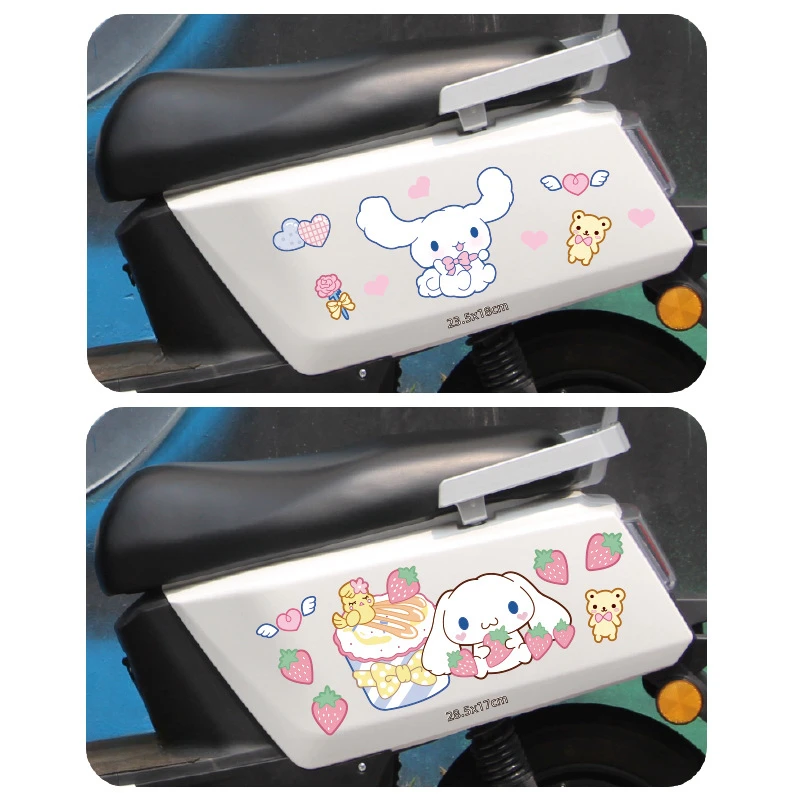 Sanrio Kawaii Cinnamoroll Sticker Car Decoration Cute Sticker Electric Car Scratch Blocking Sticker Children\'s Toy ChristmasGift