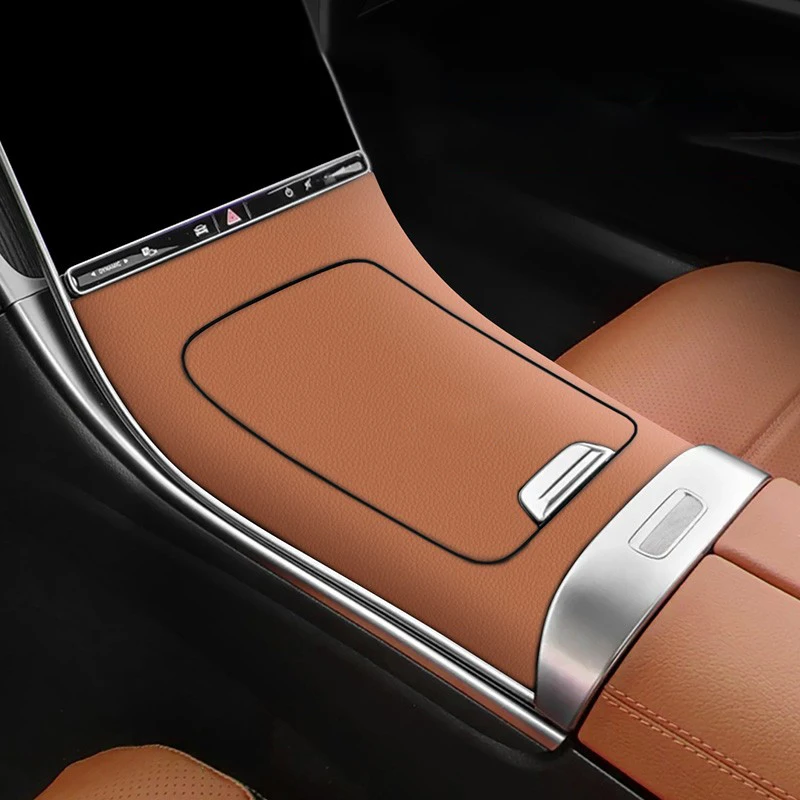 

Кожаная накладка Litchi Lychee для центрального отсека хранения Mercedes-Benz C-Class W206, GLC X253 2023 2024 2025, защитная накладка на крышку
