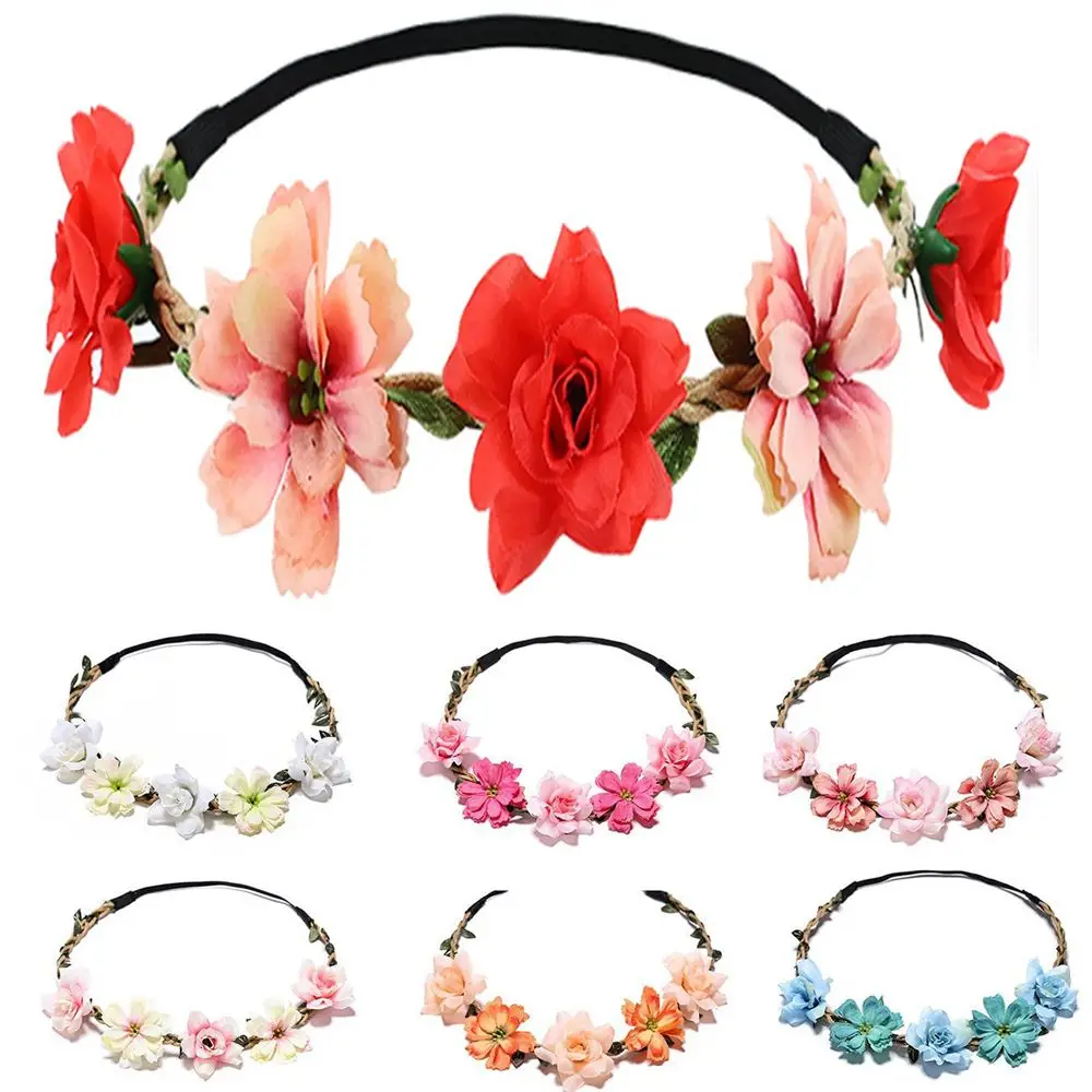 Accessories Wedding Rose Bride Hair Ring Wreath Hair Accessories Garland