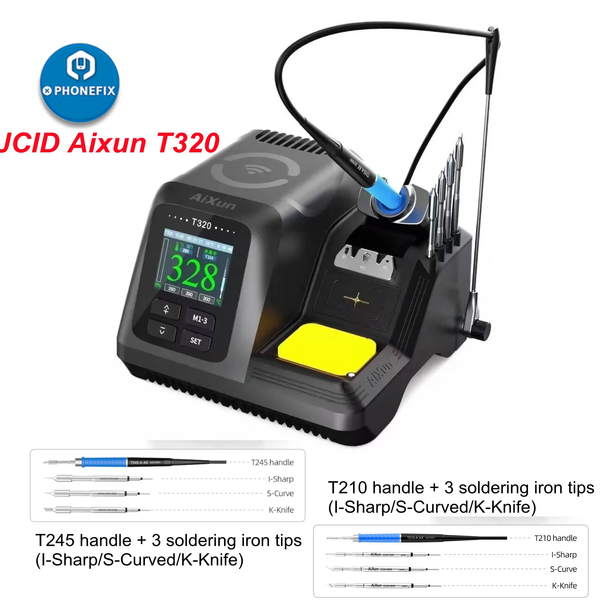 AIXUN T320 Smart Electric Soldering Station 200W Quick Heat Digital Welding Station Fit C245 C210 Iron Tips Phone SMD PCB Repair