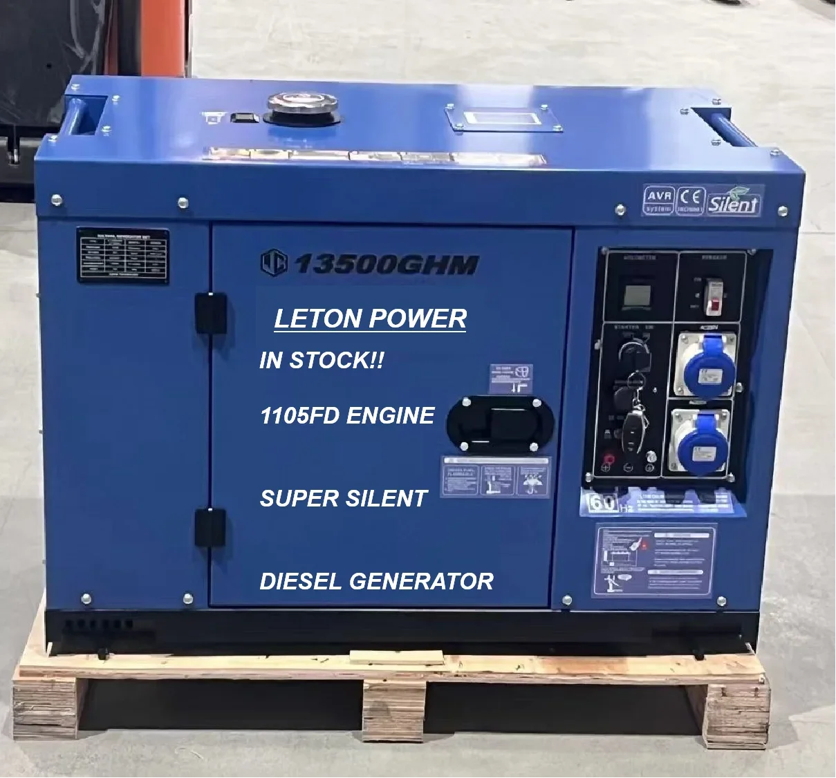 LETON 1/3 phase portable diesel generator 10kw 12 kva 15kva silent type air cooled type  diesel generators for home use