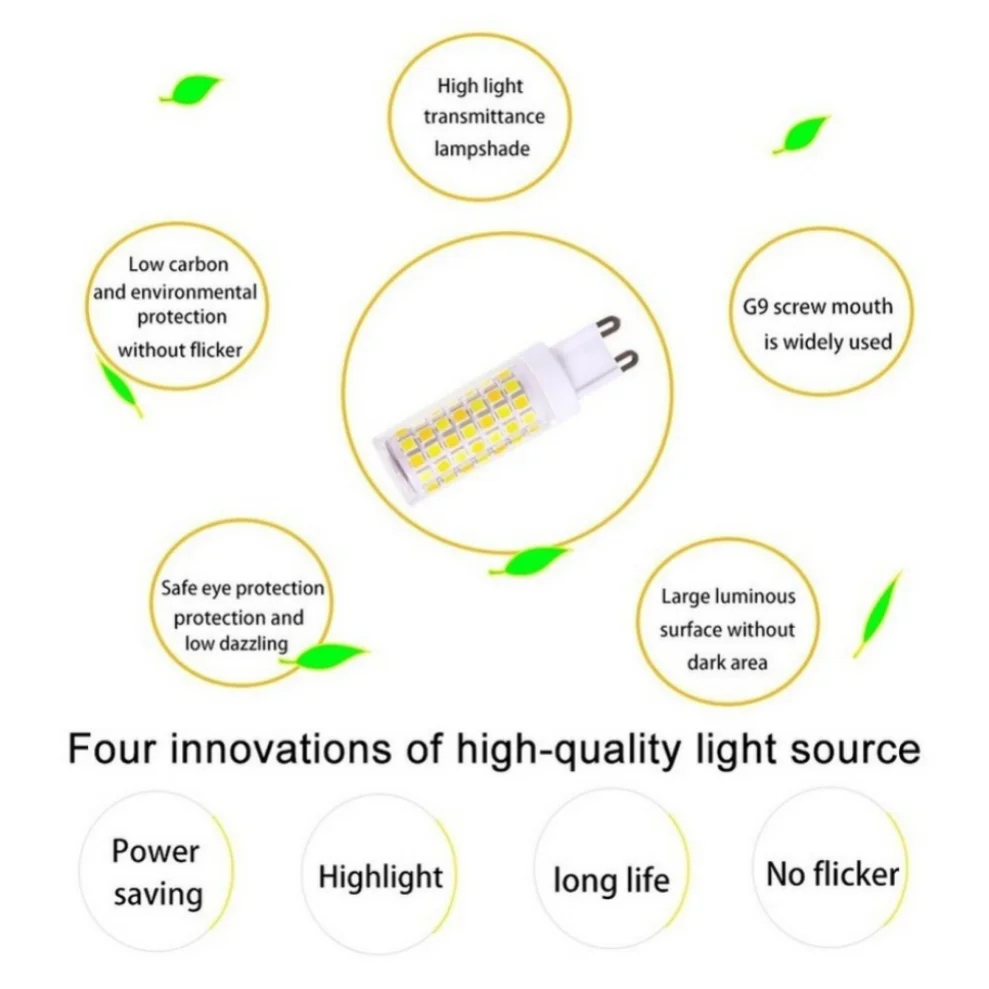 10 Stuks Super Heldere G9 Led Lamp Ac 220V 3W 5W 7W Keramische Smd2835 Led Lamp Warm/Koel Wit Schijnwerper Vervangen Halogeenlicht