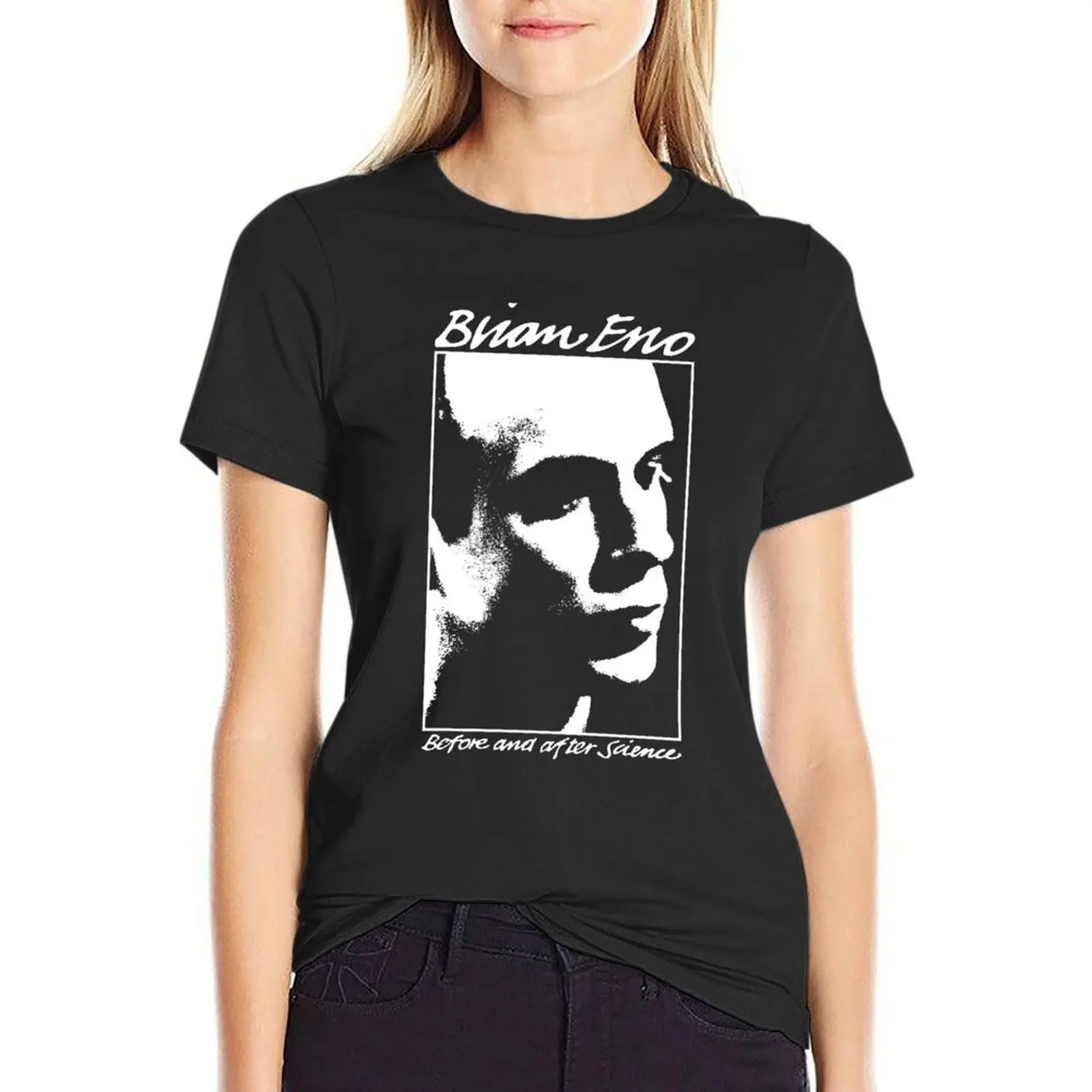 

BRIAN ENO T-Shirt sweat vintage clothes Short sleeve tee t-shirt dress for Women long