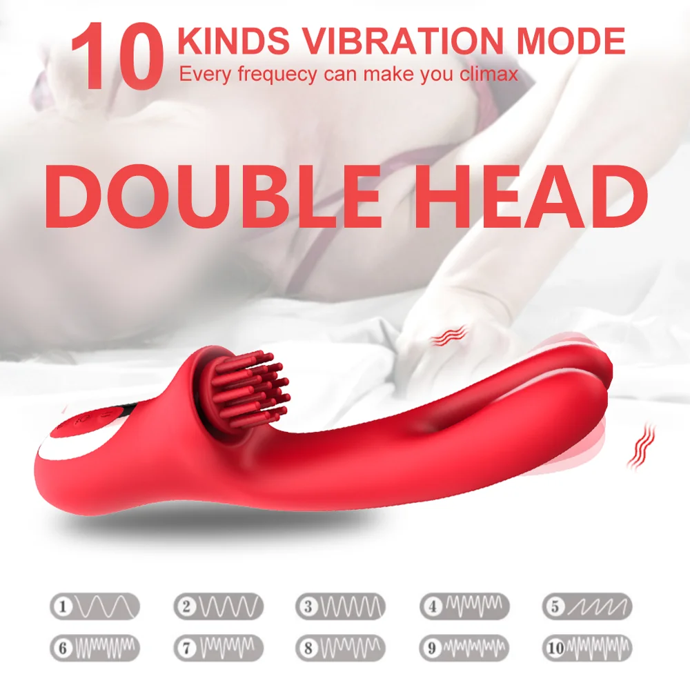 Vibrator  For Women Double-Headed G-Spot Tapping Brush Stimulation Female Sex Toys Penetration Masturbator Juguetes Sexuales