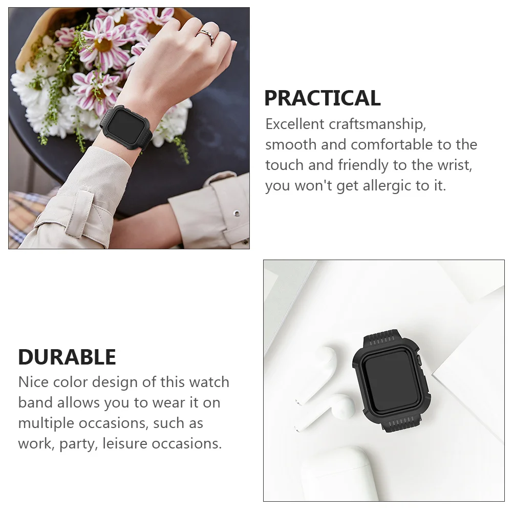 

1Pcs Tpu Silicone Watch Band Eye-Catching Color Design Replacement Strap for Smartwatch Gift for Birthday Wedding Thanksgiving