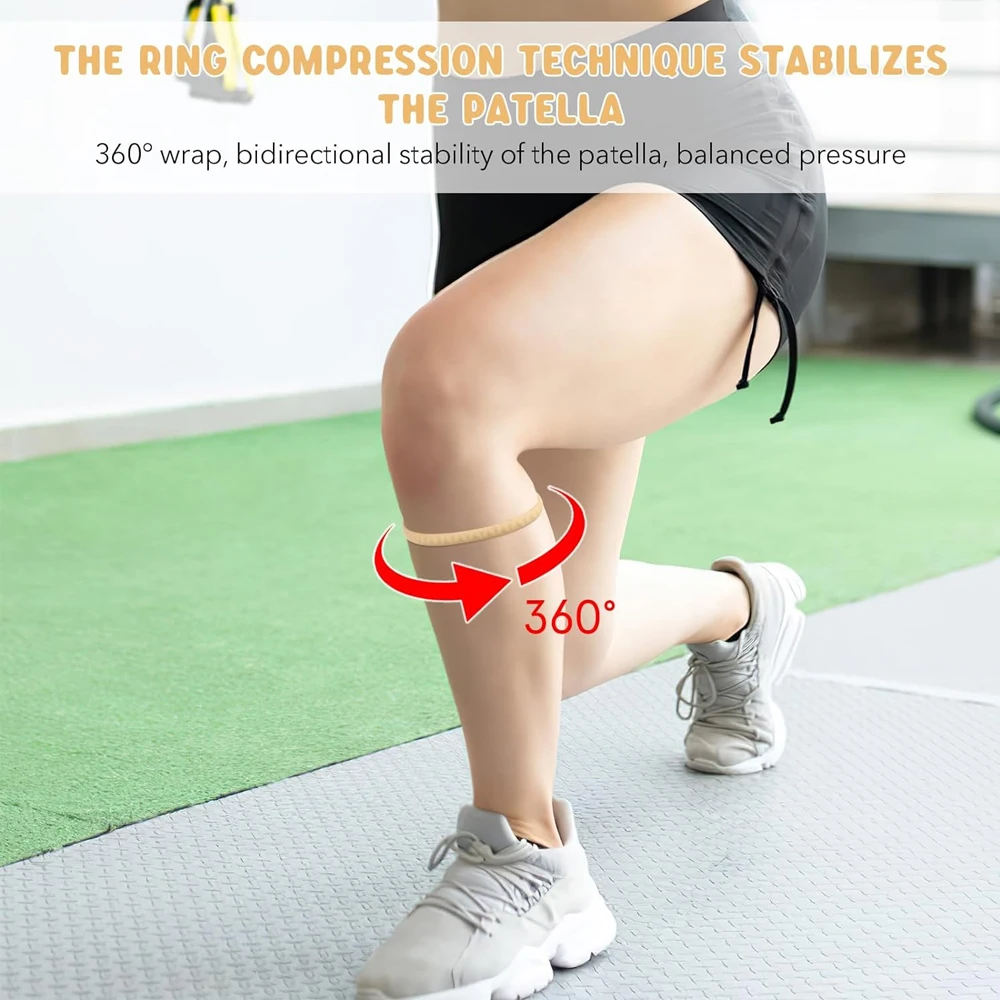 Elastic Fixed Protection Kneecap Patella Knee Belt Pressure Protection Patella Protector Patella Knee Strap Knee Joint Rope Ring