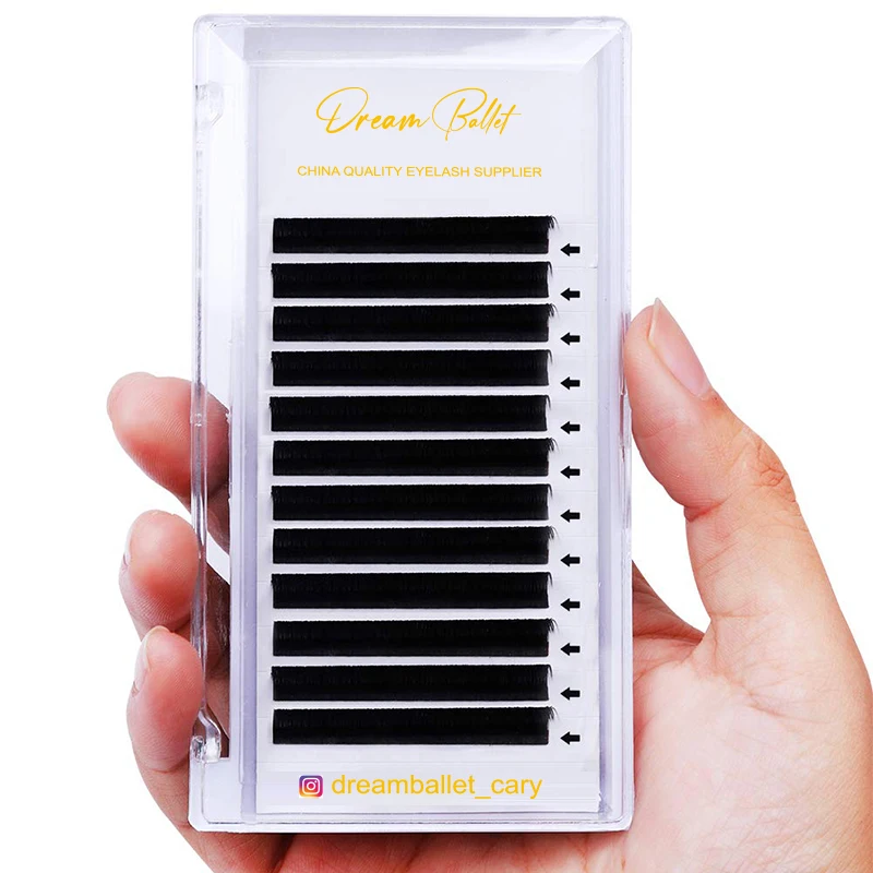 12 rows Easy Fan Lashes False Eyelashes  Extensions 0.05 0.03  0.07mm  C CC D DD Curl Volume Lash Extens