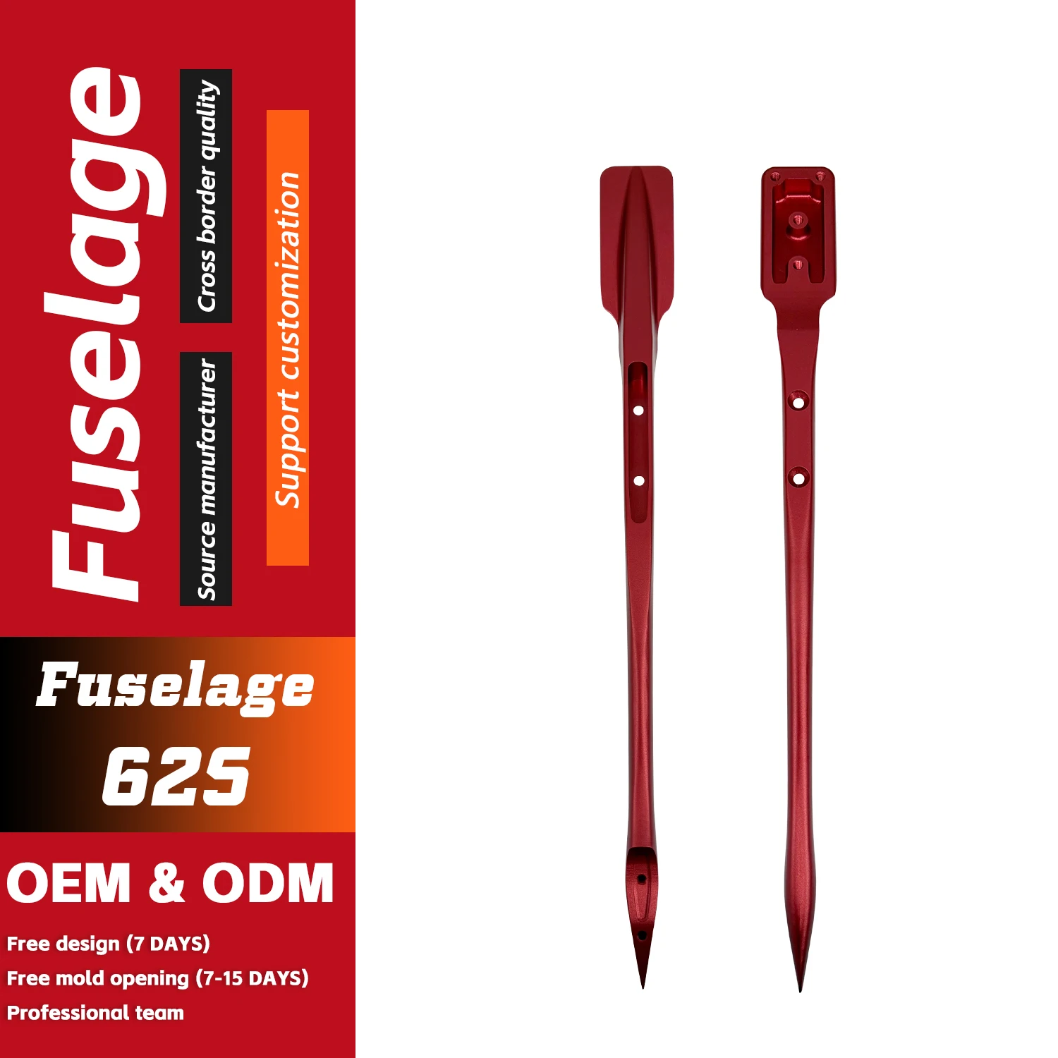 

Ультра-стабильный 625 мм ультракороткий алюминиевый сплав фюзеляж на подводных крыльях для кайтсерфинга, легкий поворот, легкий серфинг, оригинальный красный