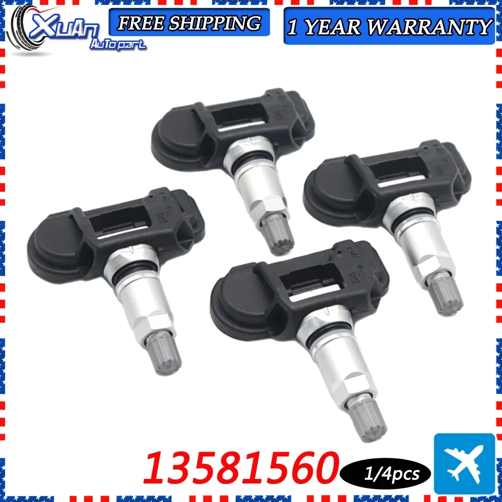 1/4PCS 433MHz For Chevrolet Corvette Volt Opel Astra J Cascada Corsa E Vauxhall Astra MK TPMS Sensor 13581560 13598775 13327259