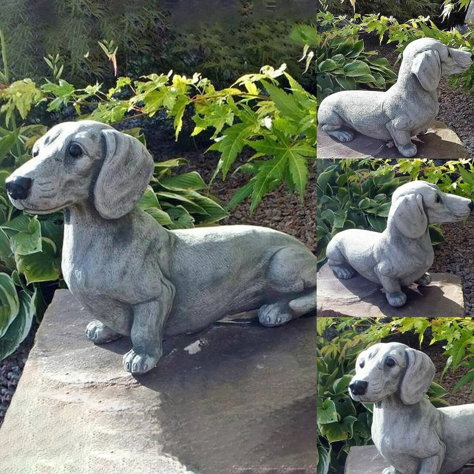 Meditation Sitting Dog Statue Garden Outdoor Sculpture Ornaments Garden Ornaments Sitting Dog Resin Full Size Bed Frames