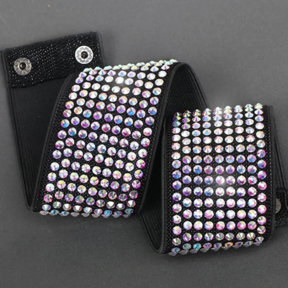 เข็มขัดสตรีเต้นรําเข็มขัดกีฬาเต้นรําอุปกรณ์เสริมเครื่องประดับ Rhinestone แฟชั่น All-Match ประสิทธิภาพแน่น