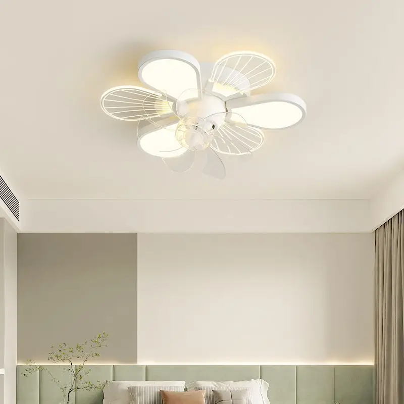 Bedroom LED Fan Light Ceiling Light Modern Simple 360 Degree Moving Head Fan Light Integrated Home Bedroom Room Lamp