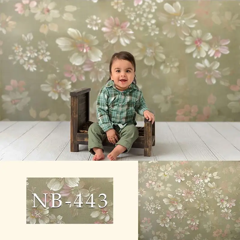 Mocsicka-fondos de flores pintados a mano, fondo Bokeh para recién nacido, niño o niña, decoraciones para Baby Shower, accesorios de fondo para sesión fotográfica