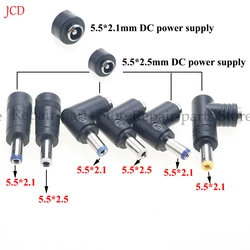 2PCS 90 Degree 5.5*2.1/2.5 MM Male Jack To 5.5*2.1/2.5MM Female Plug Right Angle Dc Power Connector Adapter Laptop