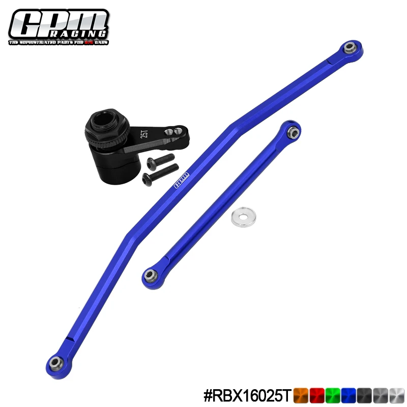 

GPM Alloy Front Steering Tie Rods+Alloy 7075 Servo Horn For 1/10 RBX10-AXI03005 AXIAL