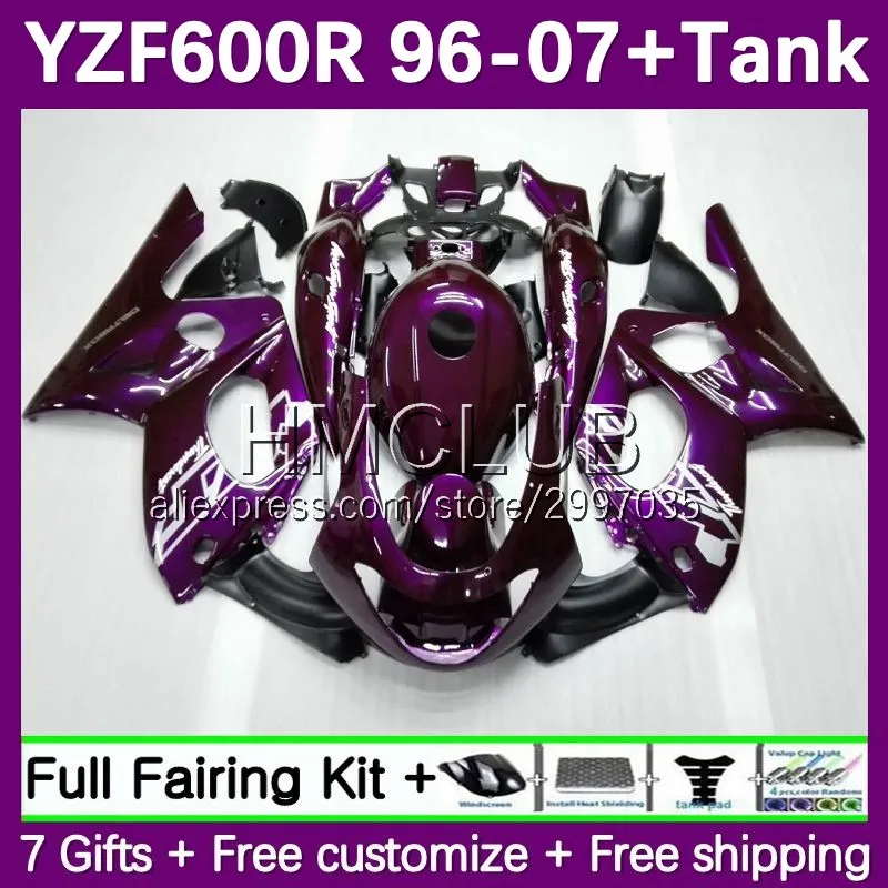 Fairing +Tank For YAMAHA Thundercat YZF600R YZF-600R 126No.44 YZF 600R 1996 1997 1998 1999 2000 2001 02 03 05 06 07 Dark purple