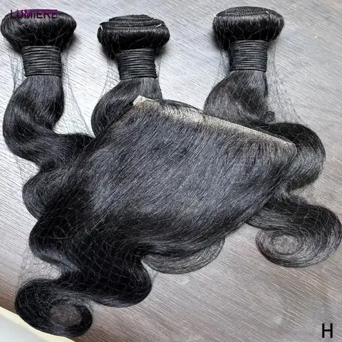 Body Wave Human Hair Bundles with Closure Frontal 5x5 6x6 HD Transparent Real Virgin Human Hair Weave 3/4 Bundles with Closure Brazilian Human Hair Bundles With Closure Body Wave Raw Virgin 3 4 Bundles With 4x4 5x5 HD Lace Closure Weave With 13x4 Frontal