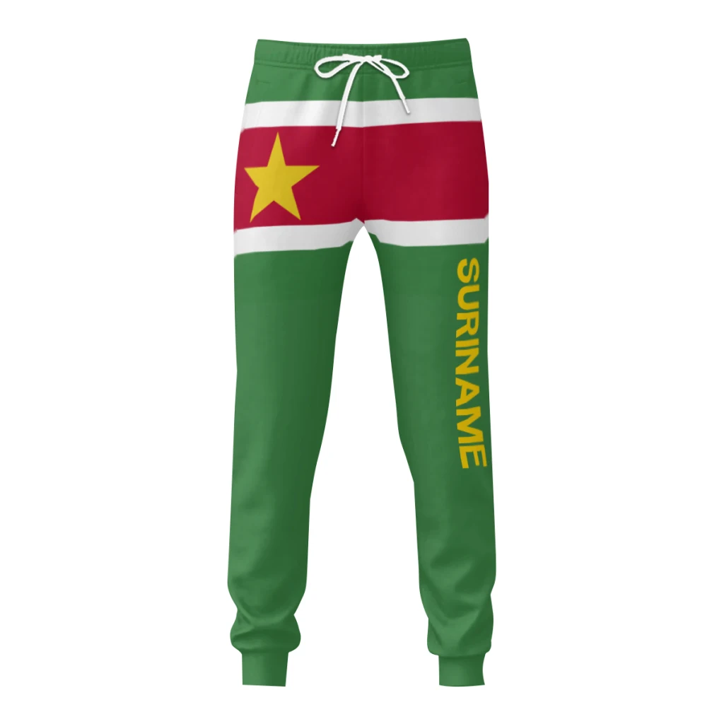 

Mens Sweatpants Suriname Flag Pants with Pockets Joggers Soccer Football Multifunction Sports Sweat With Drawstring