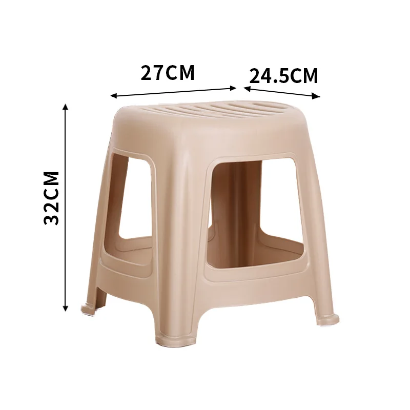 plastic stool household bench fashion square stool dining table high stool simple cooked rubber stripes creative stool