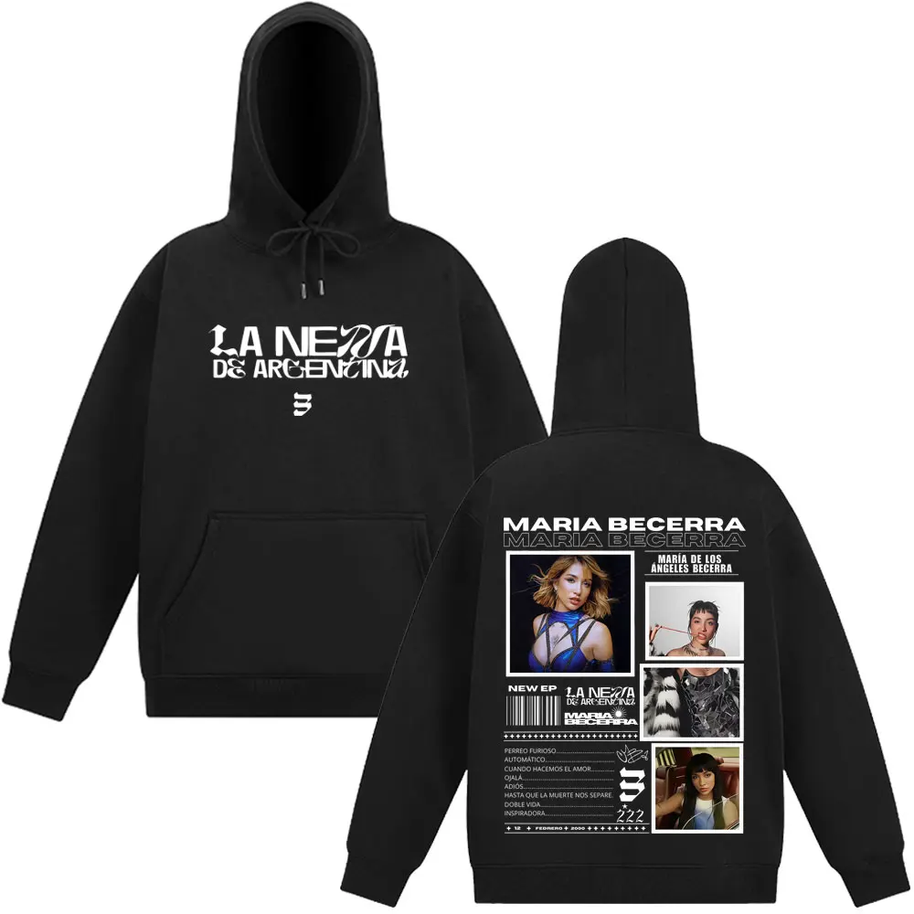 Singer Maria Becerra La Nena Album 2025 Tour Print Hoodie Men Women Fashion Clothing Pullover Winter Loose Fan Gift Sweatshirt #1