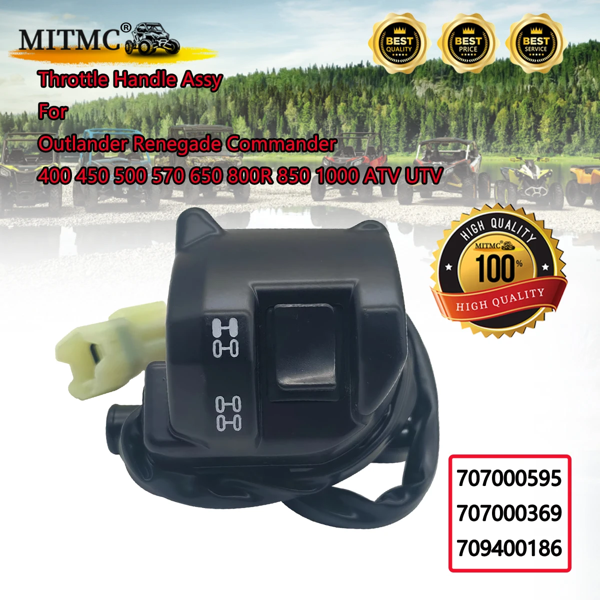 

Ручка газа в сборе для Outlander Renegade Commander 400 450 500 570 650 800R 850 1000 ATV UTV 707000595 707000369 709400186
