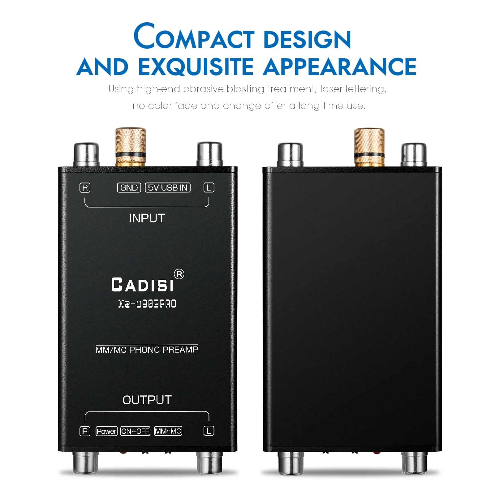 Douk Audio T1 Mini MM/MC preamplificador de escenario Phono LP reproductor de discos de vinilo tocadiscos preamplificador RIAA preamplificador de fonógrafo estéreo