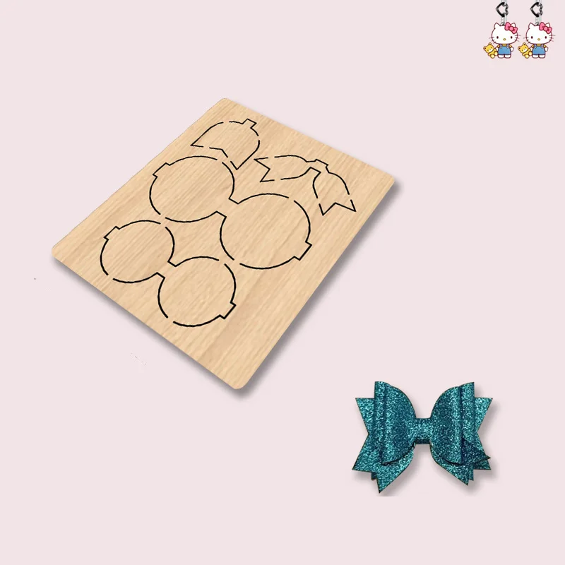 SIZZIXDIES My180 Full Series Fishtail Bow Hair Clip Wooden Cutting Dies Suitable For Most Cutting Machines