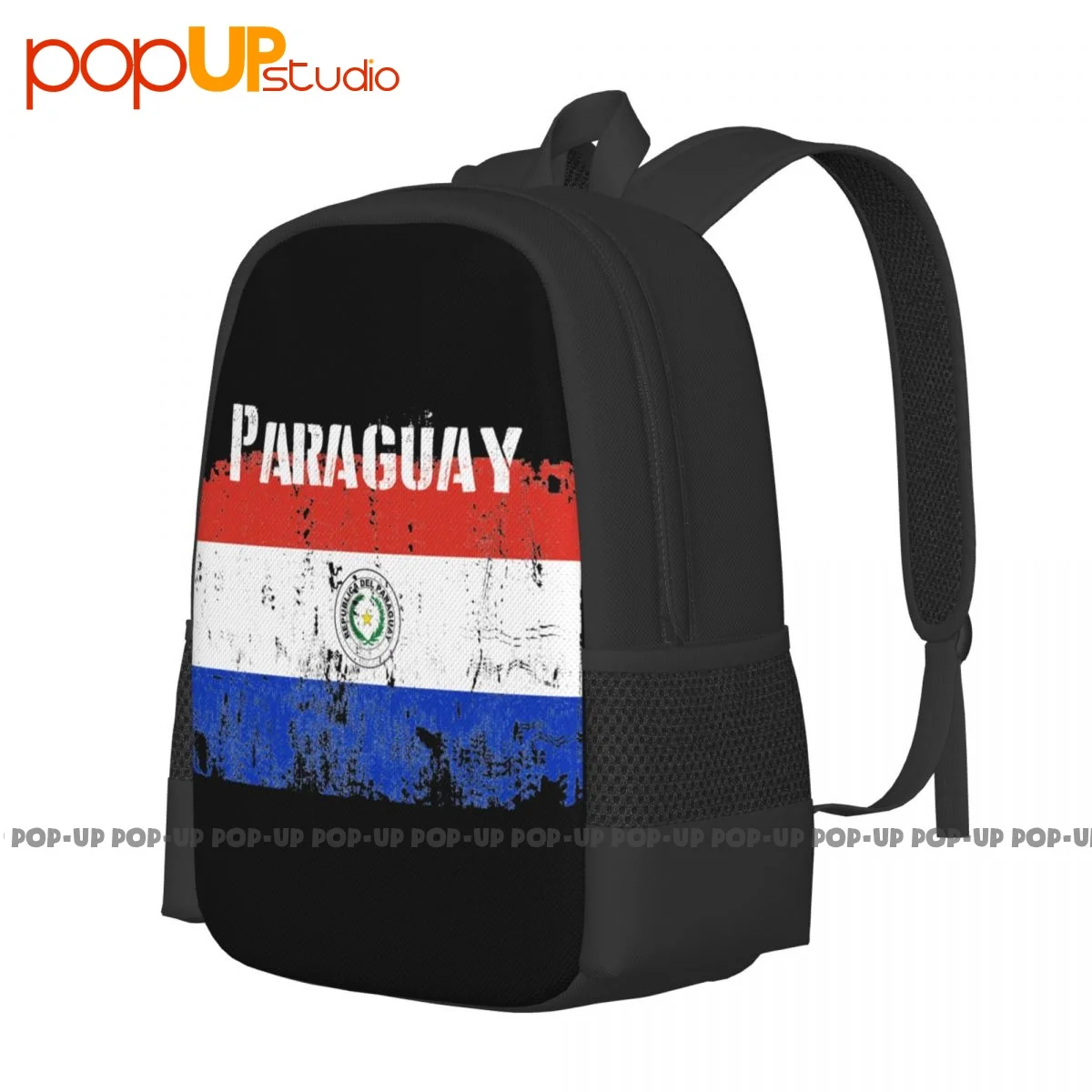 Paraguay Flag Top City Map Triband Palm Branch Great Souvenir Backpack Large Capacity Bookbag School Sport Bag