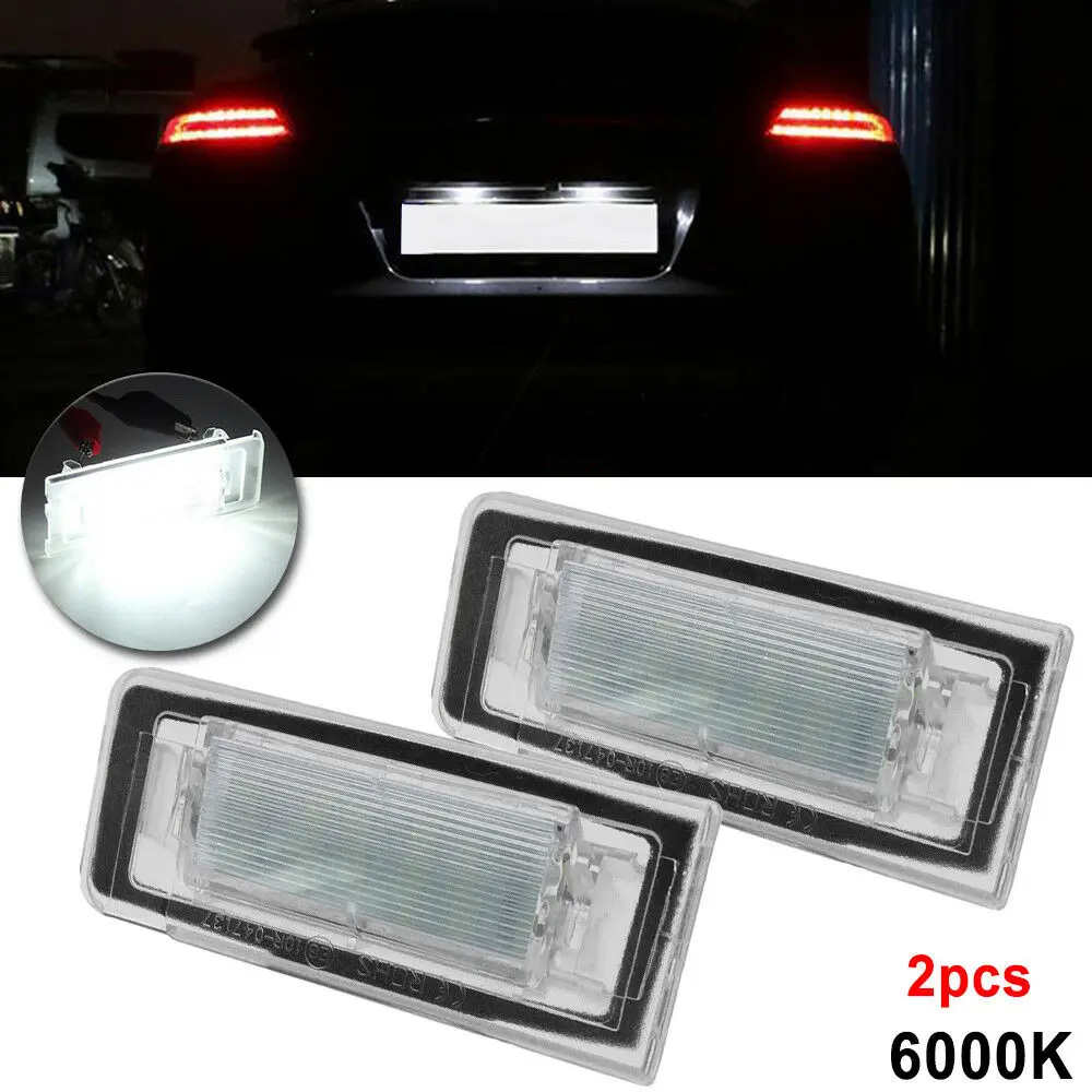 2pcs LED Number License Plate Light Lamp 8N0943021A 8N0943022A for AUDI TT MK1 Roadster Coupe 8N LED Number License Plate light