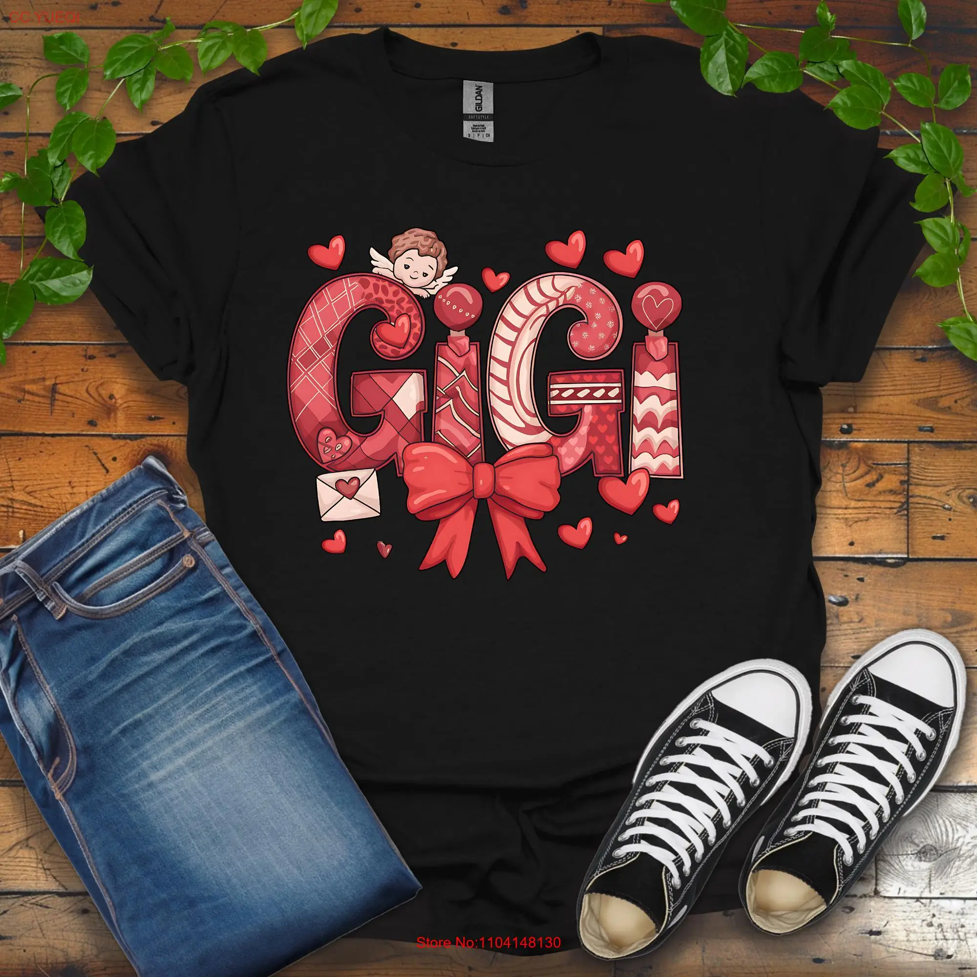 

Одинаковые милые футболки для всей семьи на День святого Валентина, романтическая футболка gif, повседневная одежда с длинными или короткими рукавами