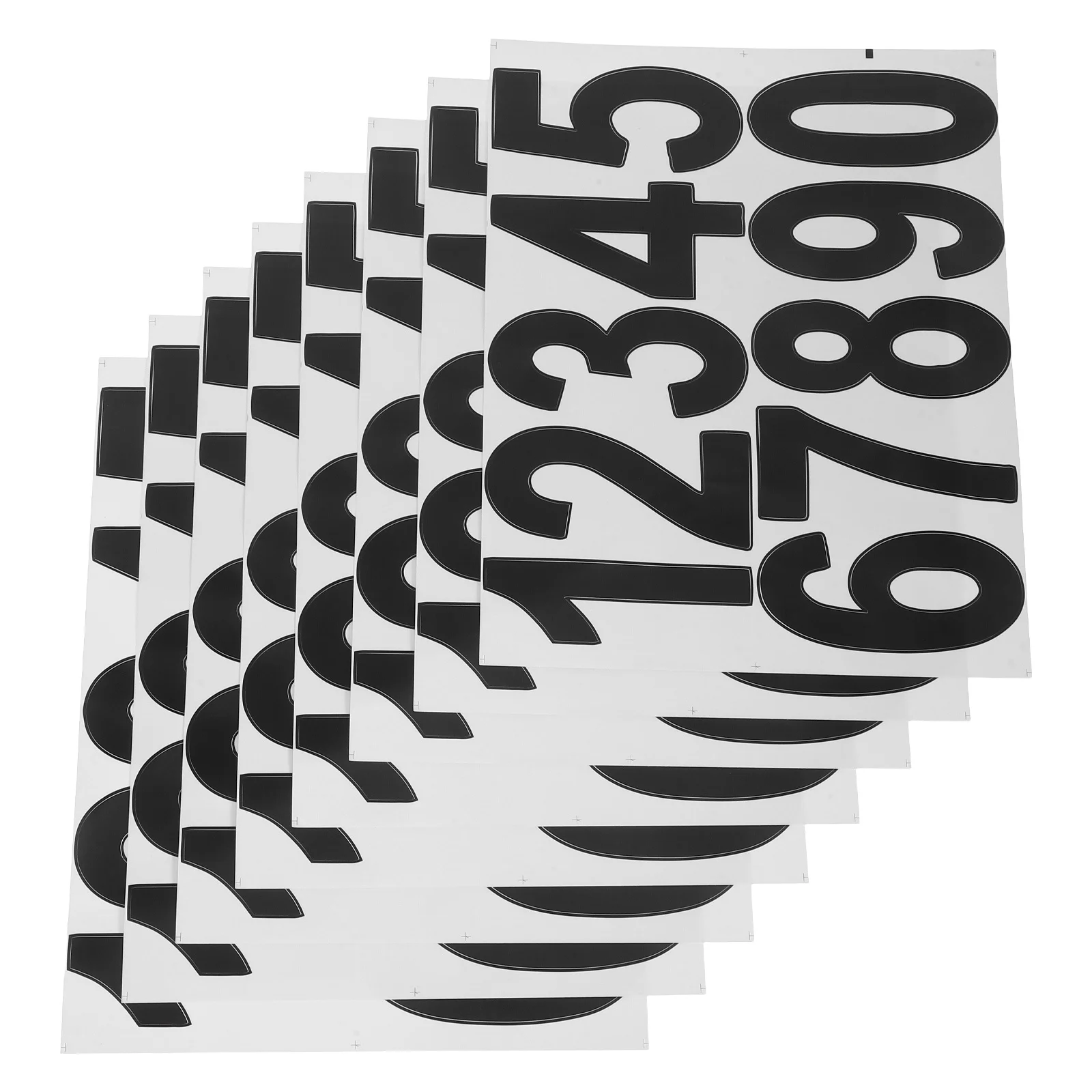 

8 Sheets Self Adhesive Hollow Number Stickers Waterproof Mailbox Door Window Address Labels Weather Resistant