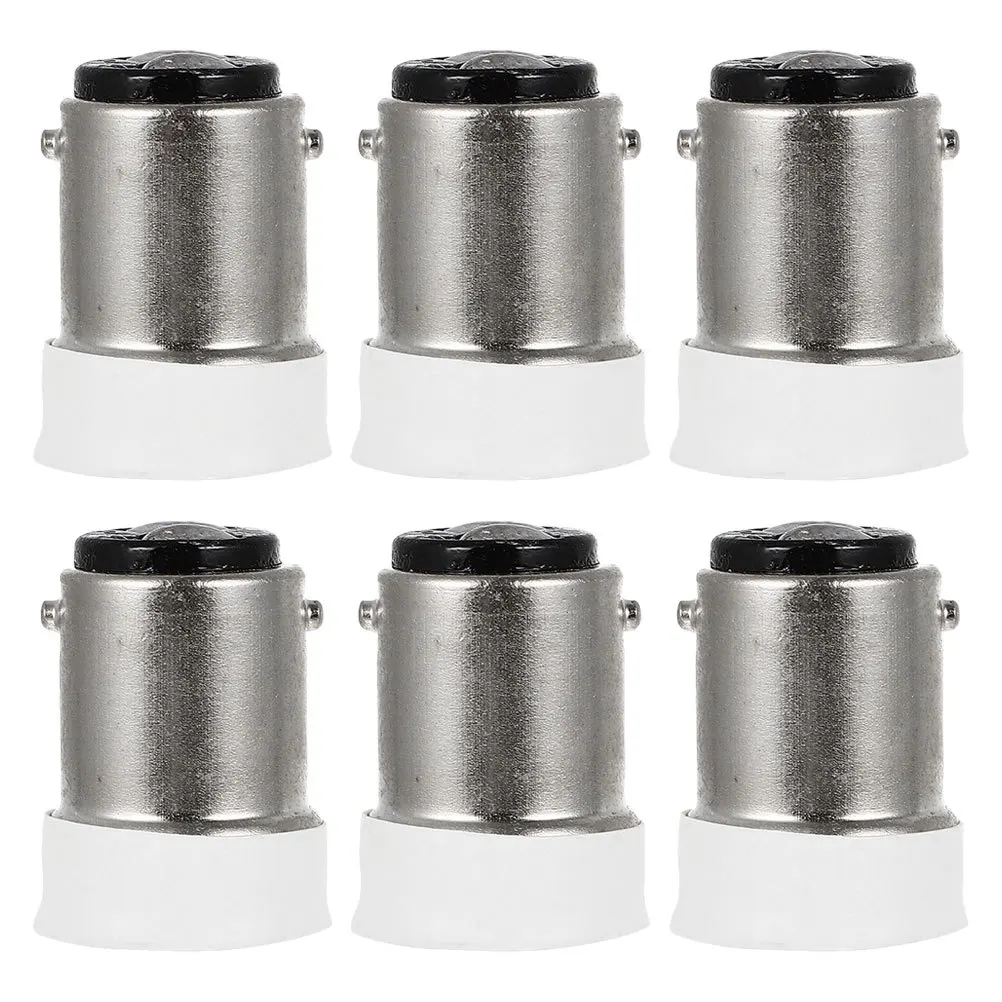 

6Pcs B15d to E14 Bulb Socket Converter Replacement Lamp Holder Light Socket Adapter Household Lighting Fixture Parts
