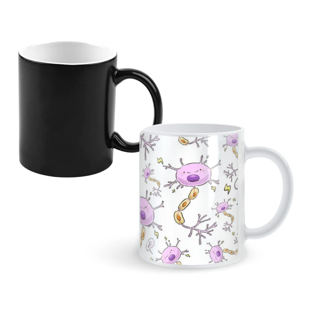 

NeuronCoffee Mugs And Mug Creative Color Change Tea Cup Ceramic Milk Cups Novelty Gifts