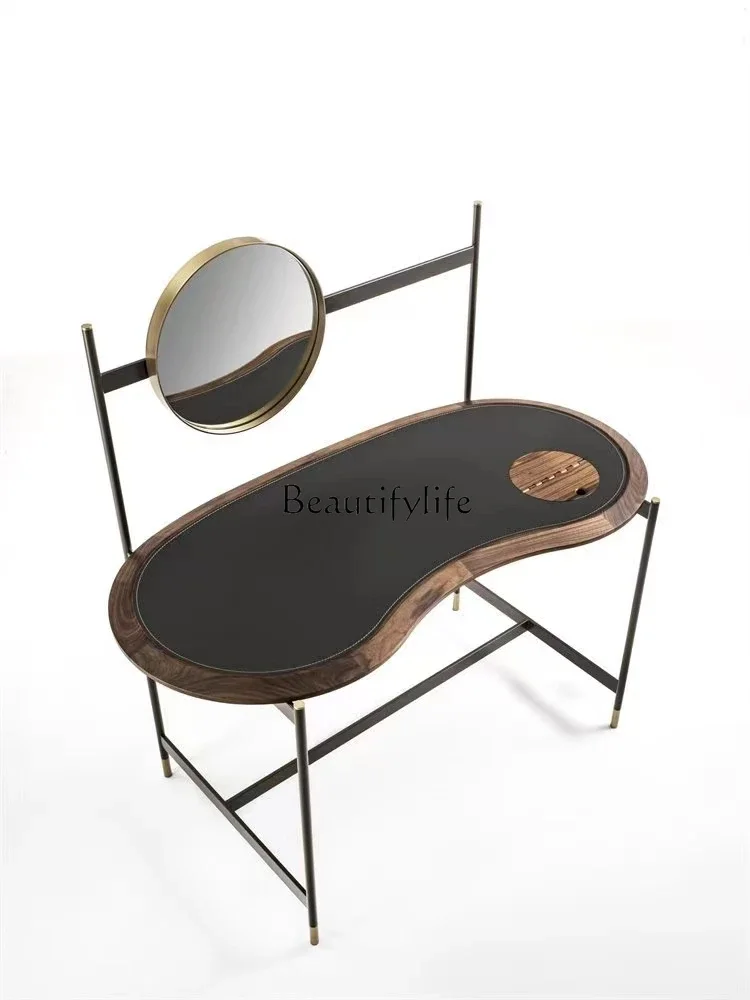 

Y Light Luxury Style North American Black Walnut Dressing Table Modern Master Simple Dressing Table Multi-Purpose Table