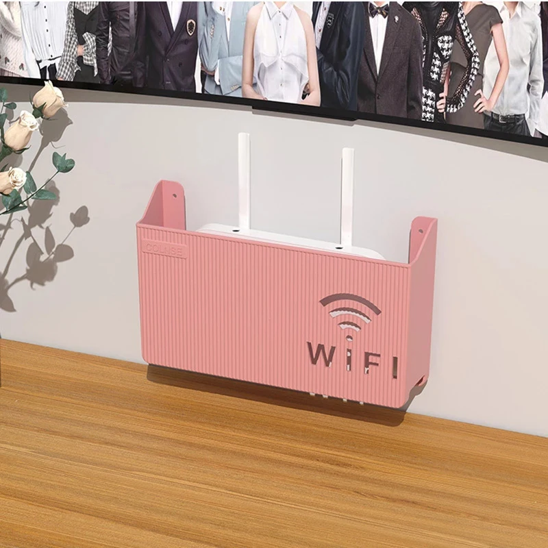 Router Storage Box Wireless Wifi Wall Hanging ABS Plastic Organizer Box Cable Power Bracket Router Organizer Box Cable Storage