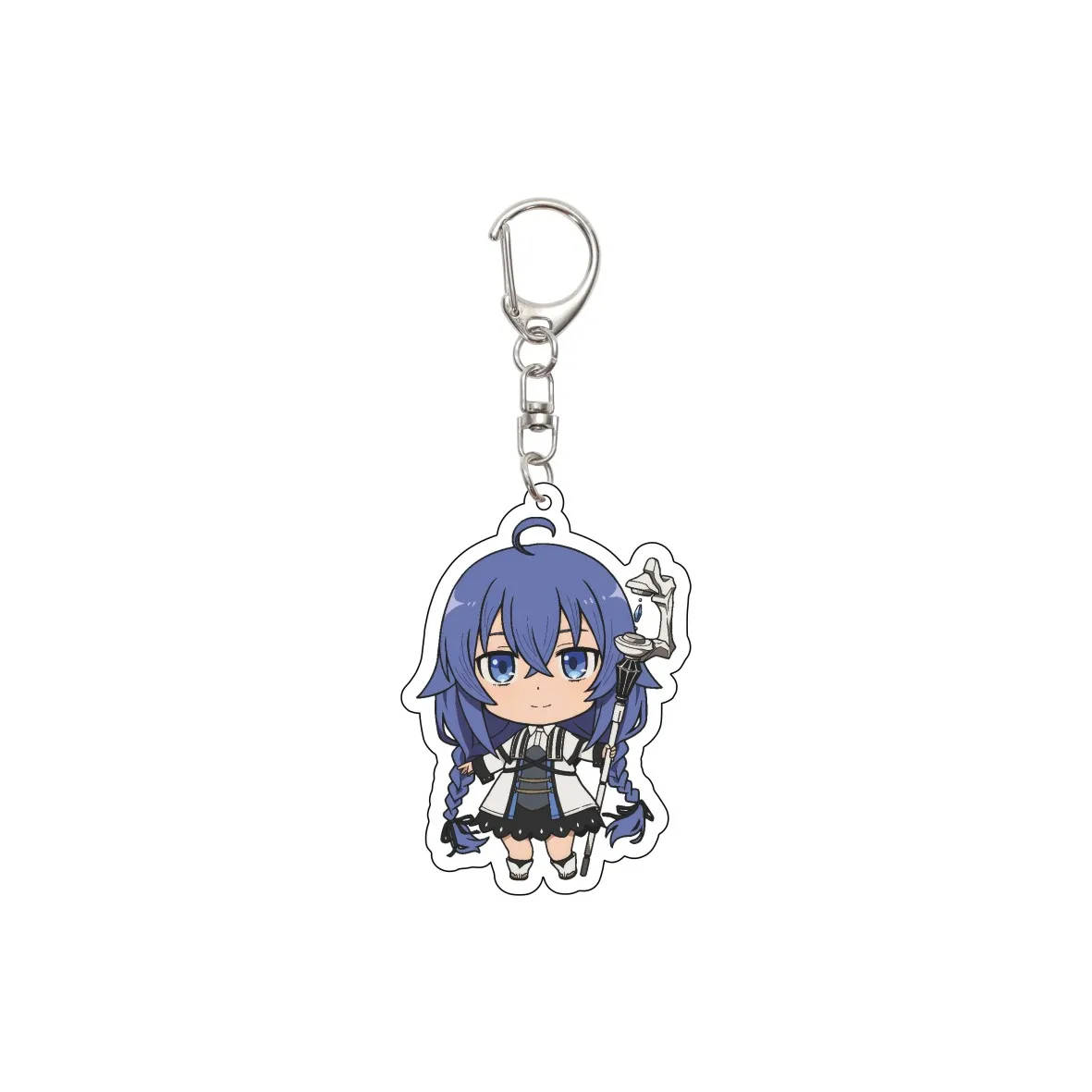 55MM Anime Mushoku Tensei：Jobless Reincarnation Keychain Rudeus Greyrat Key Chain Acrylic Model Plate Christmas Gifts view 5