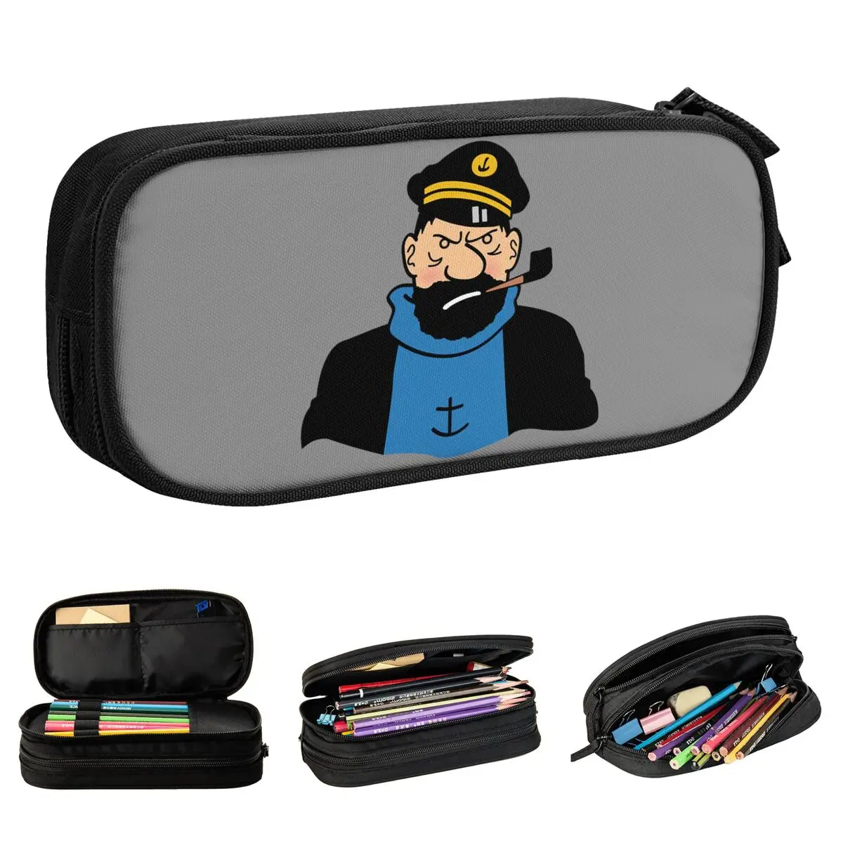 

Модный карандаш Captain Haddock, ручка-пенал с рисунком в виде героев мультфильмов для девочек и мальчиков, сумка большой вместимости, офисные подарки, канцелярские принадлежности