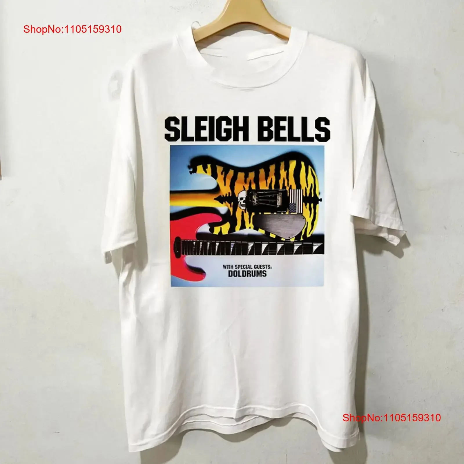 2025 NEW Sleigh Bells band ARTWORK T shirt All sizes S 45Xl 1F1975 vintage Washed Top For Everyday Wear Unisex Breathable Soft