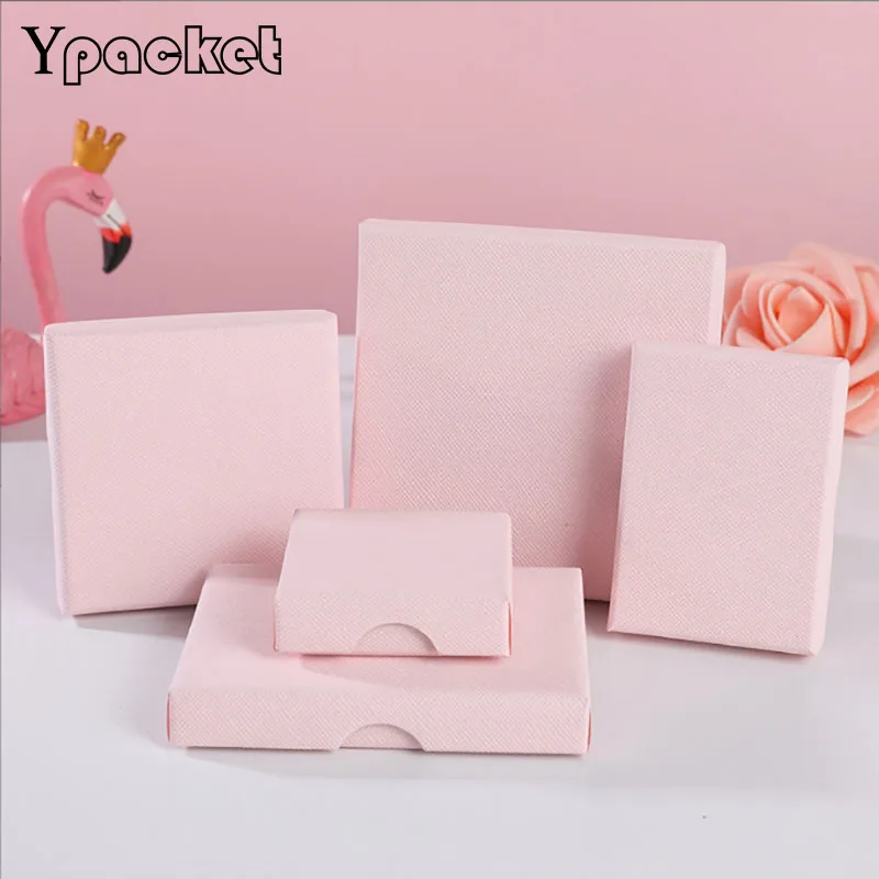 

Pink Jewelry Storage Box Travel Earrings Ring Bracelet Organizer Gift Box Paper Drawer Anti-oxidation Jewelry Packaging Box