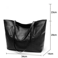 Women Mochila 2024 New Design Woven Packbag Lady Large Capacity Shoulder Bags Fashion Casual Tote Bag Simple Big Bag Handbags