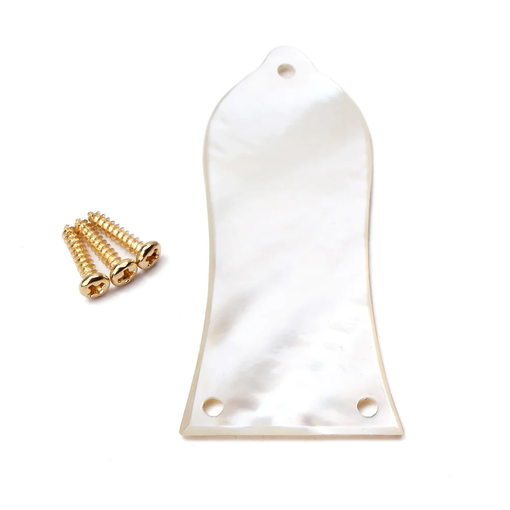 

White Pearl Shel Electric Guitar l Truss Rod Cover with 3 Holes and Screws Truss Rod Cover Screws Pearl Shel Truss Rod Cover