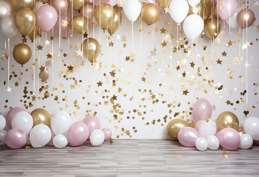 Mehofond Photography Background Glitter Wall Pink Balloons Child Birthday Party Cake Smash Portrait Decor Backdrop Photo Studio